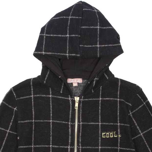 Sweat Capuche Zippé Carreaux-product