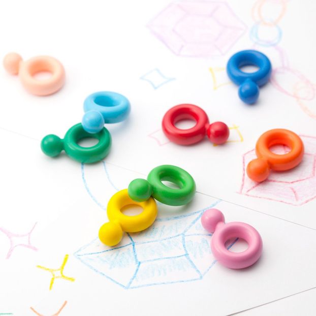 Crayons de couleur effaçables bague - Set de 12-product