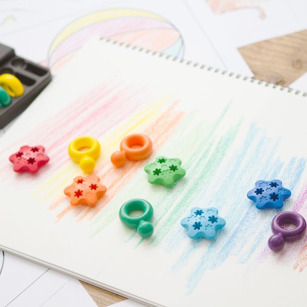 Crayons de couleur effaçables bague - Set de 12-product