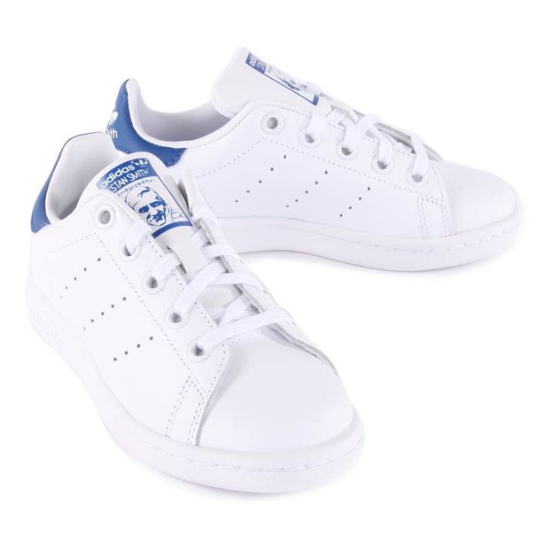 Zapatillas Cuero Cordones Elásticos Stan Smith Azul-product