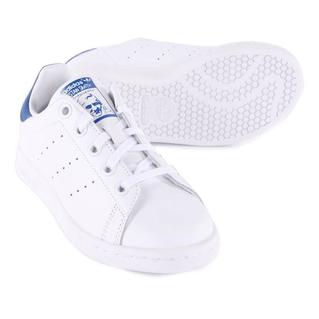 Lederturnschuhe Schnürsenkel Gummi Stan Smith blau-product
