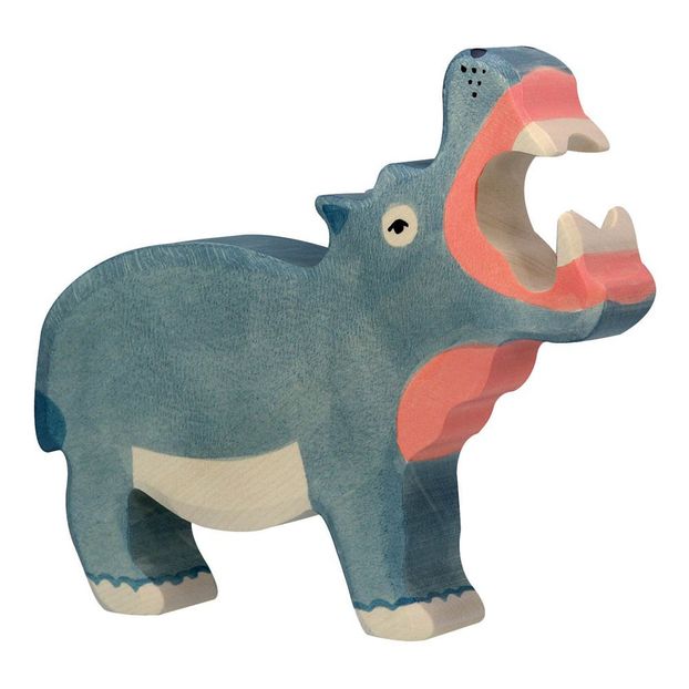 Figurine en bois hippopotame-product