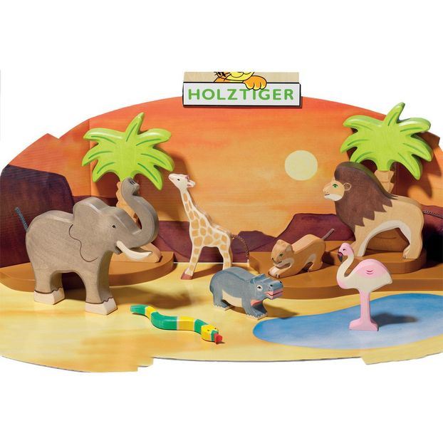 Wooden Hippopotamus Figurine-product