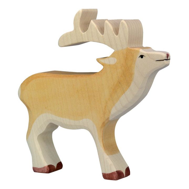 Figurine en bois cerf- Image produit n°0