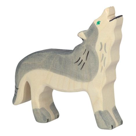Figurine en bois loup-product