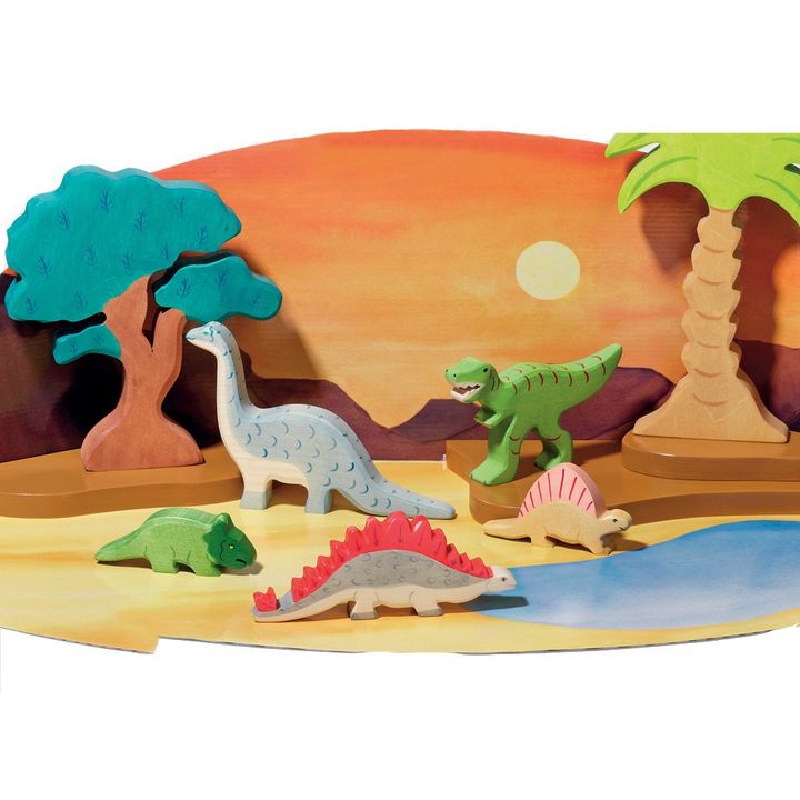 Holzfigürchen Stegosaurus - Produktbild Nr. 1
