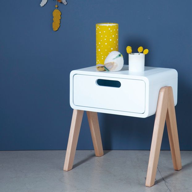 Table de chevet Petit Robot pieds bois naturel-product