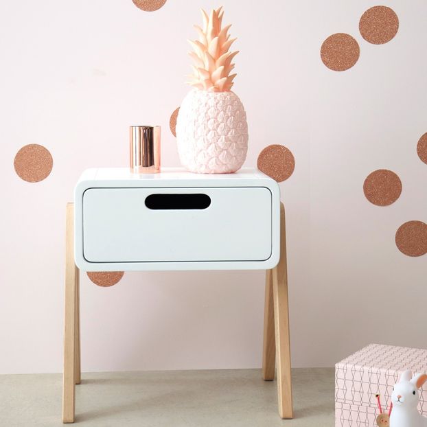 Table de chevet Petit Robot pieds bois naturel-product