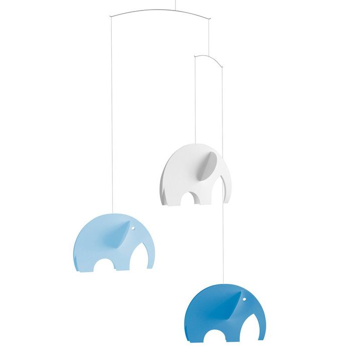 Mobile éléphants | Bleu- Image produit n°0