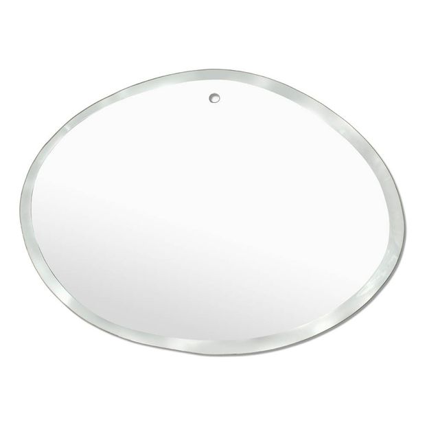 Extra Thin Bevelled Mirror - Random Horizontal Oval Form 55x40 cm -product