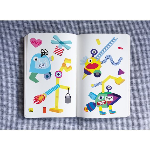 Planche de stickers muraux Robot - 100 stickers-product