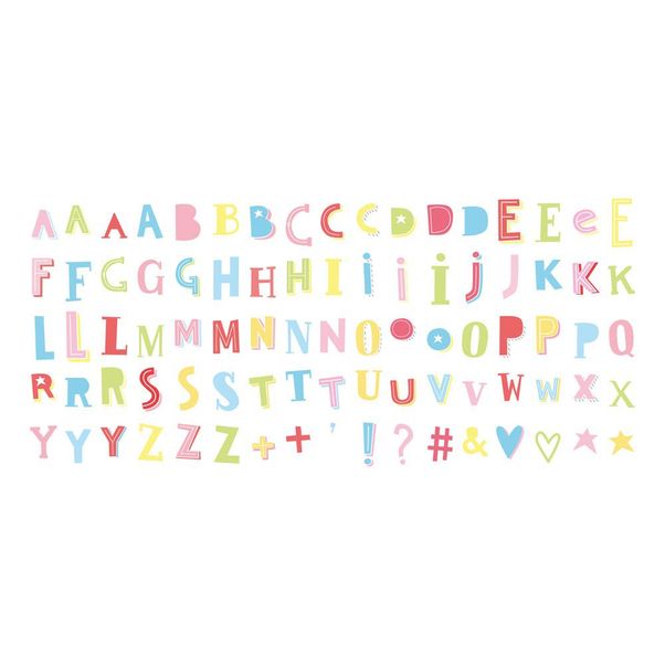 Set de 85 letras funk color para lightbox-product