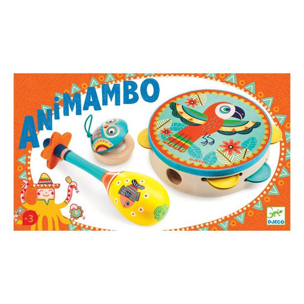 Set de 3 instrumentos pandereta, maracas, castañuelas-product