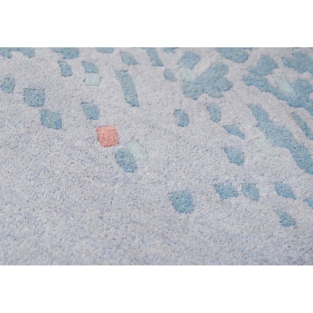 Tapis Aube en laine dégradé rose et bleu-product