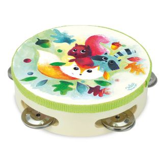 Vilac Tamburin aus Holz Woodland Bunt-listing