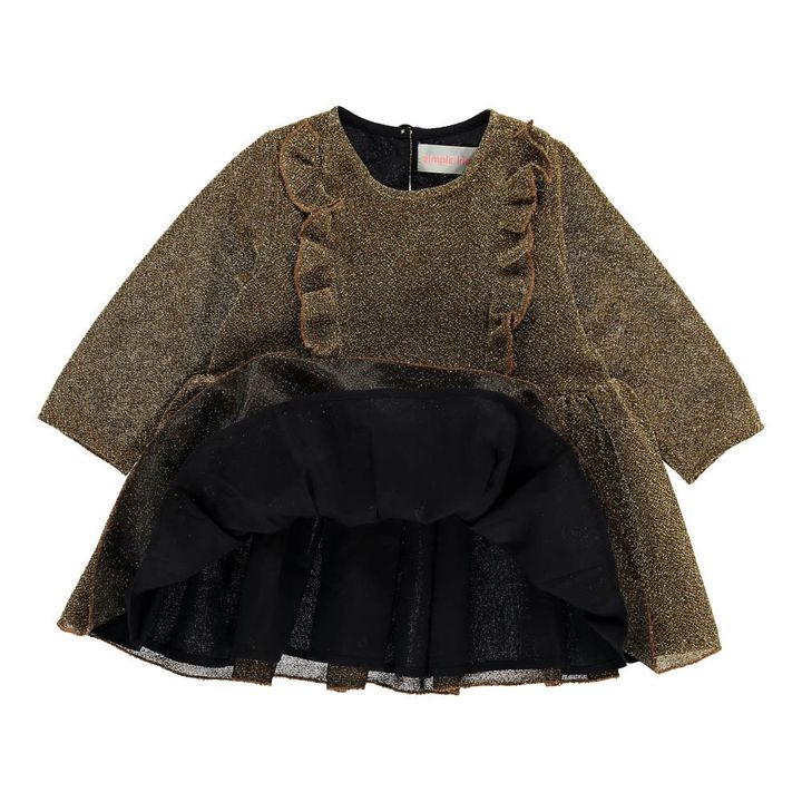 Diana Sequin Frill Dress | Gold- Product image n°4