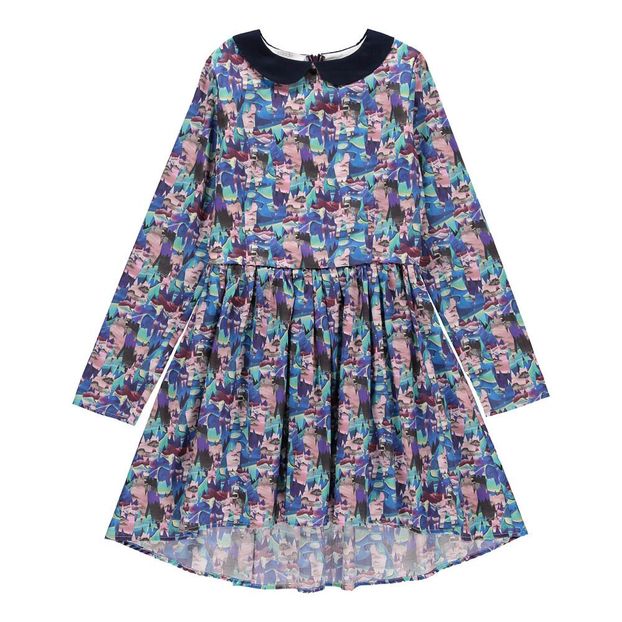 Robe Graphique Col Claudine Iridescence-product