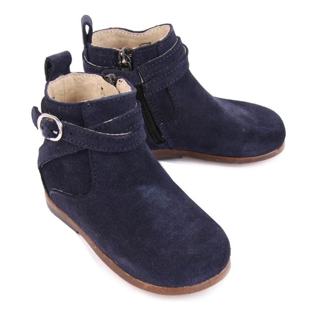 Amille Suede Boots with Zip Navy blue-product