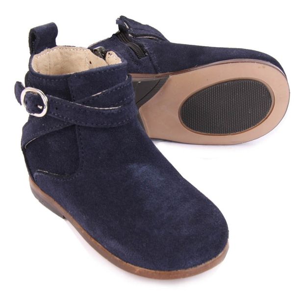 Amille Suede Boots with Zip Navy blue-product