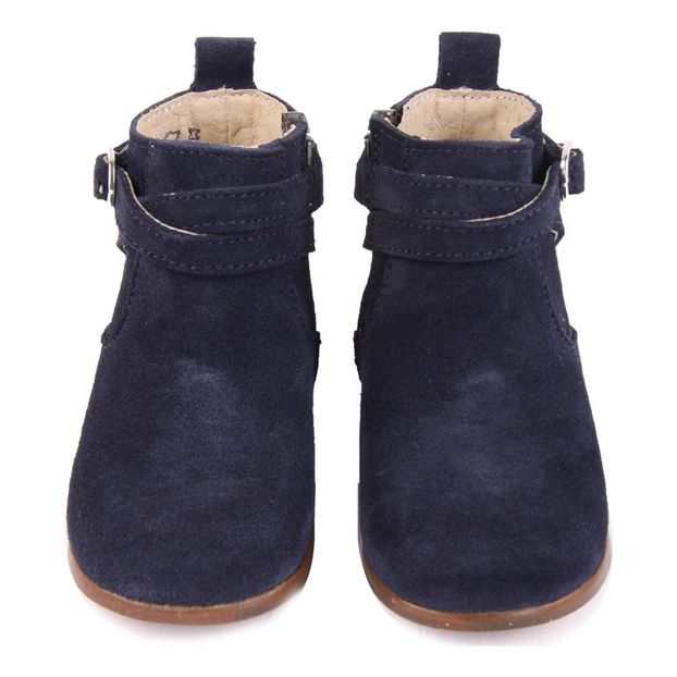 Amille Suede Boots with Zip Navy blue-product