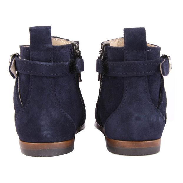 Amille Suede Boots with Zip Navy blue-product