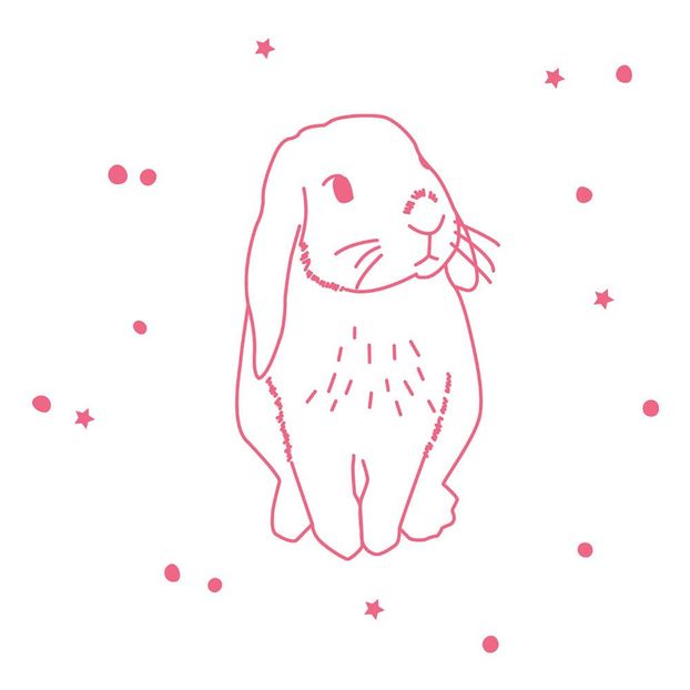 Sticker Lapin fluo-product