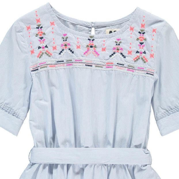 Robe Brodée Fines Rayures-product