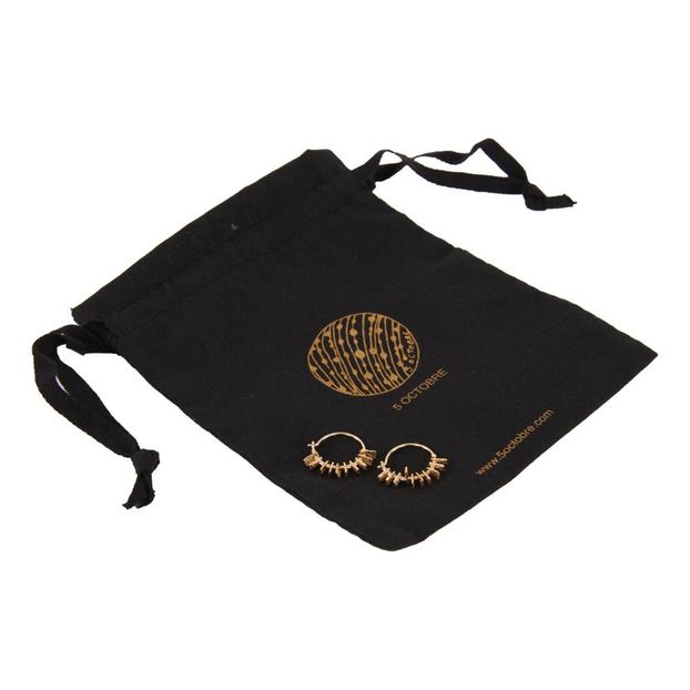 My Small Gold Over Silver Hoop Earrings-product