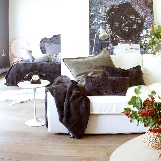 Plaid non doublé 115x220 cm Charbon-product