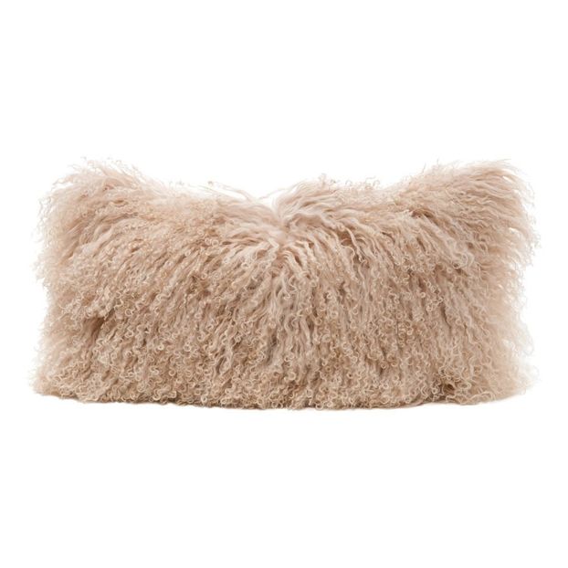 Coussin basic en peau de chèvre du Tibet Nude-product