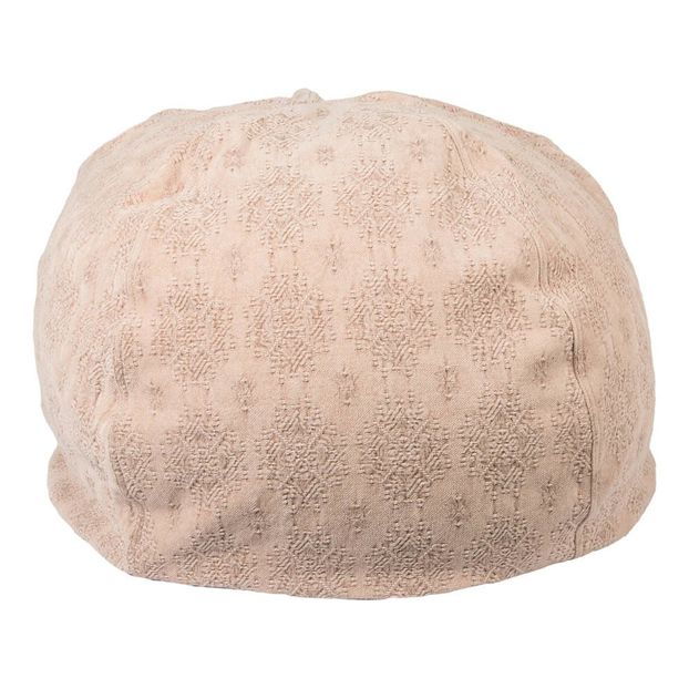 Biche Kilim Stone Washed Jacquard Pouffe-product