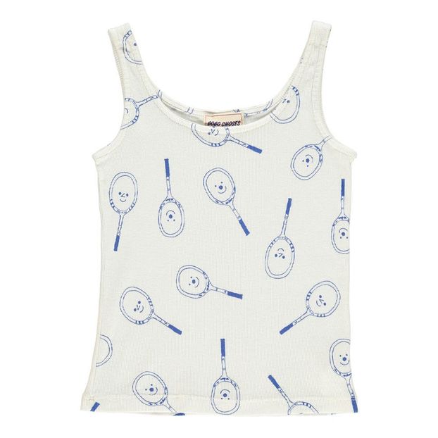 Débardeur Raquettes Tennis Rib Coton Bio-product
