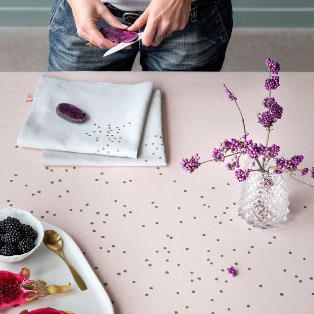 Serviette de table Lina pluie or - Set de 2-product