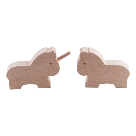 Figurine en bois cheval et licorne-product