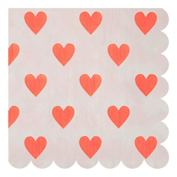 Heart Paper Napkins - Set of 20-product