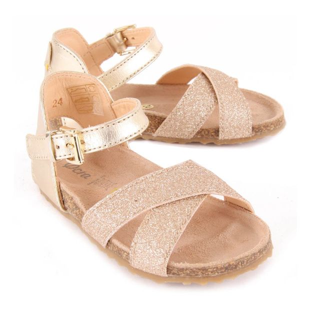Sandales Cuir à Boucles Brides Paillettees-product