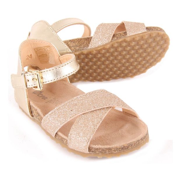 Sandales Cuir à Boucles Brides Paillettees-product
