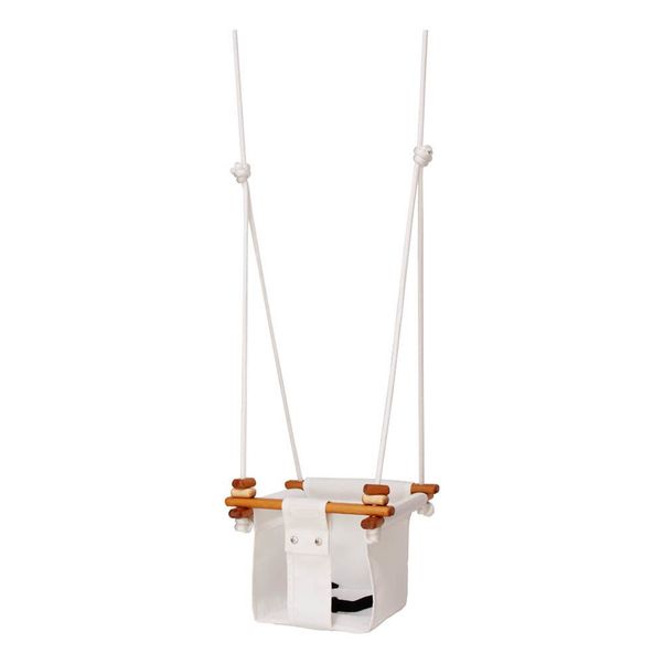 Wood and Fabric Baby Swing-product