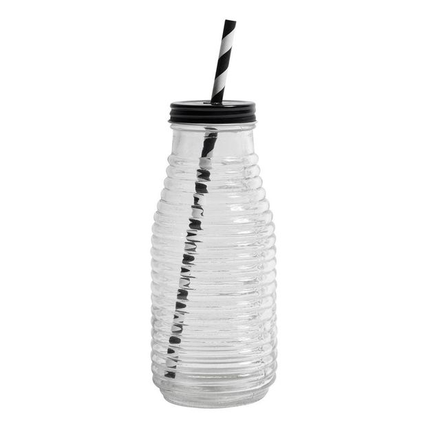 Bottiglia in vetro con cannuccia-product