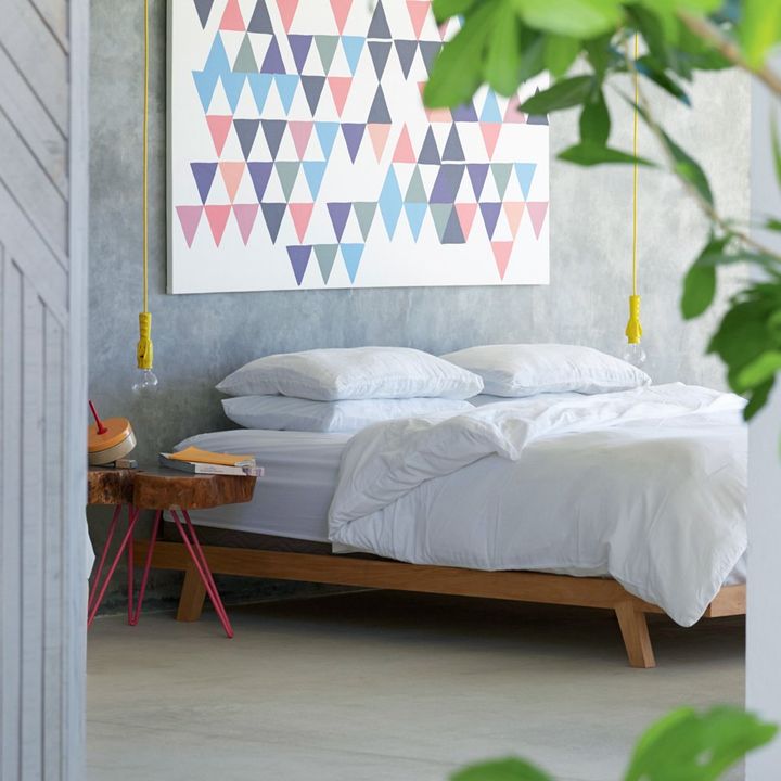 Taie d'oreiller basic en lin lavé | Blanc- Image produit n°1