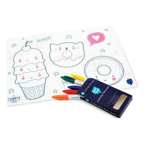 Table Colouring Set with 5 Pens and A Little Lovely Company Bracelet-product