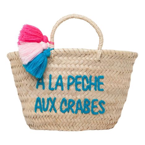 A La Pêche aux Crabes Embroidered Pompom Basket-product