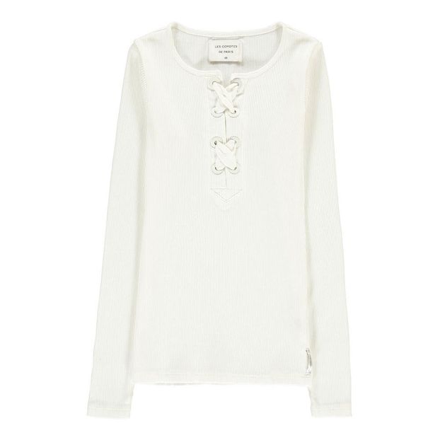 Carmen Ribbed Lace Up T-Shirt-product