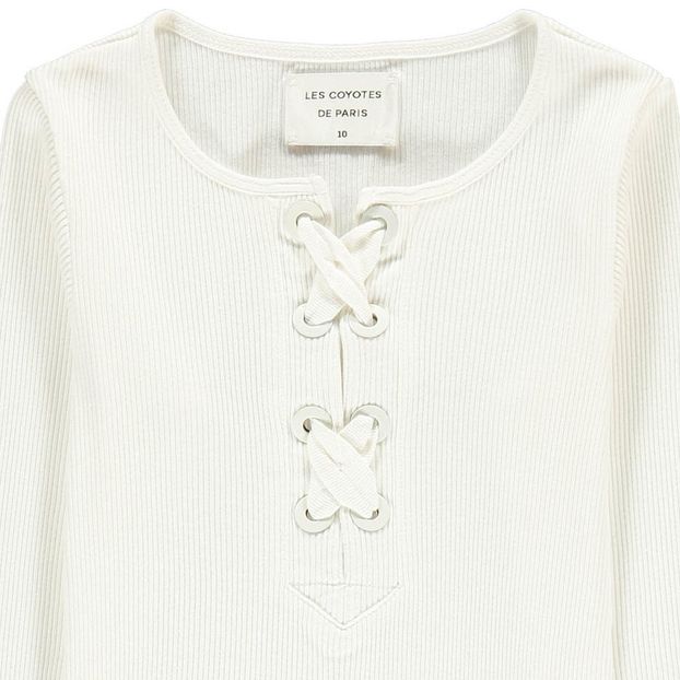 Carmen Ribbed Lace Up T-Shirt-product