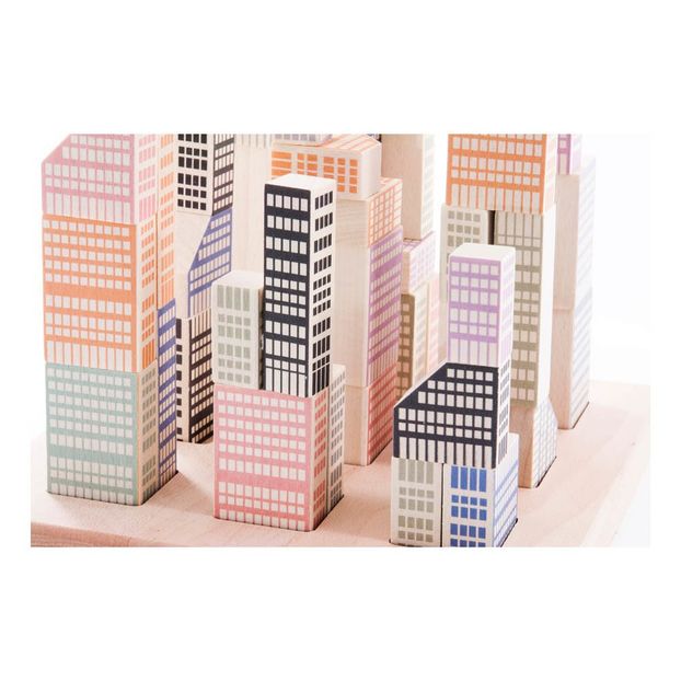 Cubes de bois ville de Manhattan - 54 pièces-product