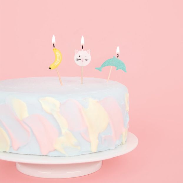 Bougies d'anniversaire Cœurs - Lot de 8-product