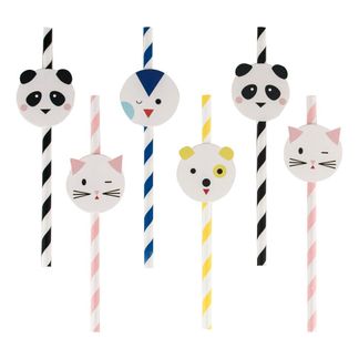 My Little Day Pajitas de papel Animales - Lote de 12-listing