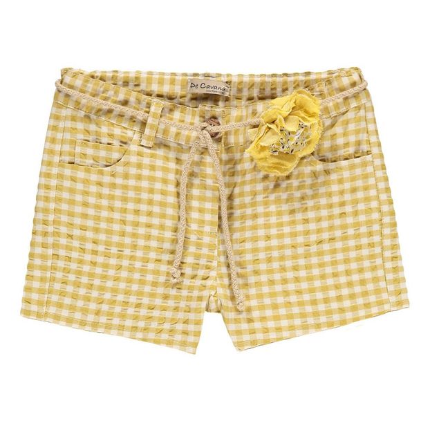 Short Carreaux Ceinture Fleur-product