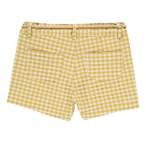 Short Carreaux Ceinture Fleur-product