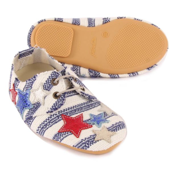 Star Striped Fabric Derbies-product